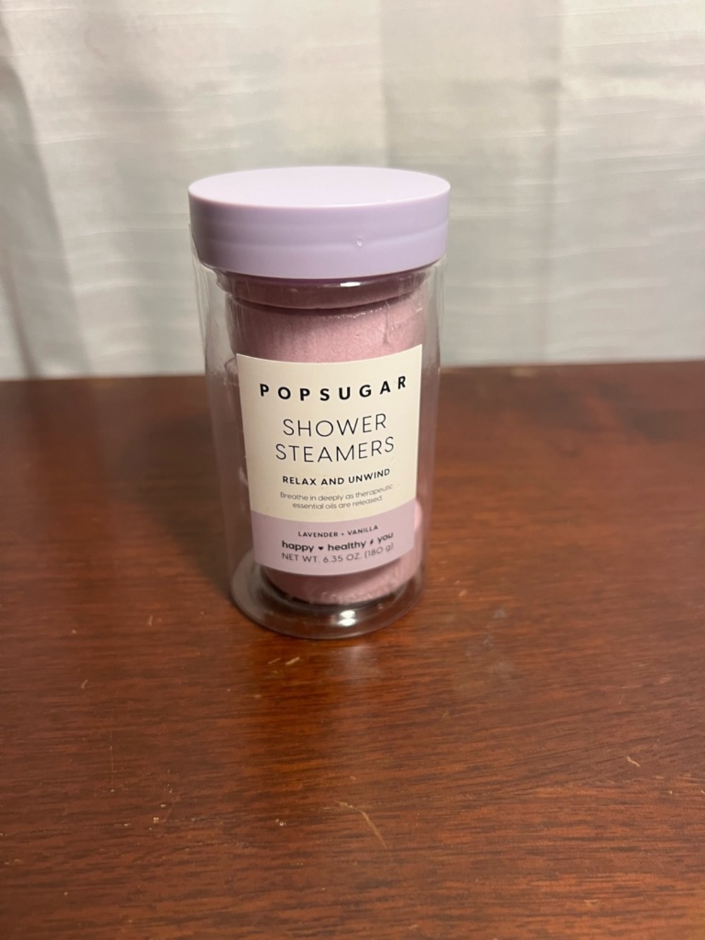 POPSUGAR Lavender and Vanilla Shower Steamers - Light Purple Aromatherapy Fizz